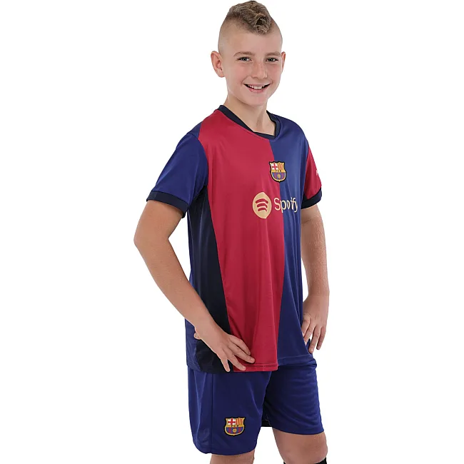 Футбольна форма дитяча із символікою клубу BARCELONA домашня 2024 SP-SPORT CO-3719 105-160см