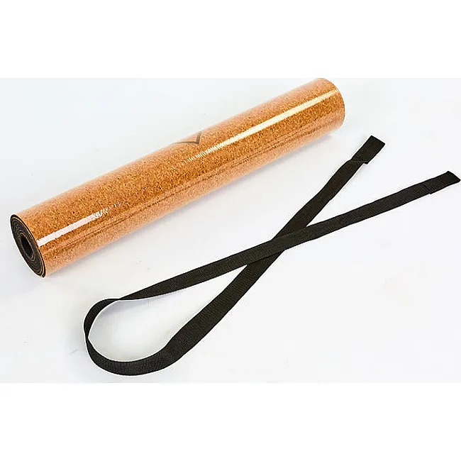 Коврик для йоги Пробковый каучуковый двухслойный Yoga mat RECORD
 FI-7156-9 183x61мx0.4cм с принтом Лунный Цикл