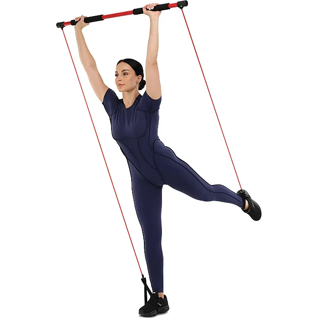 Палка гимнастическая с эспандерами Gym Stick для фитнеса SP-SPORT
 F-932 1м