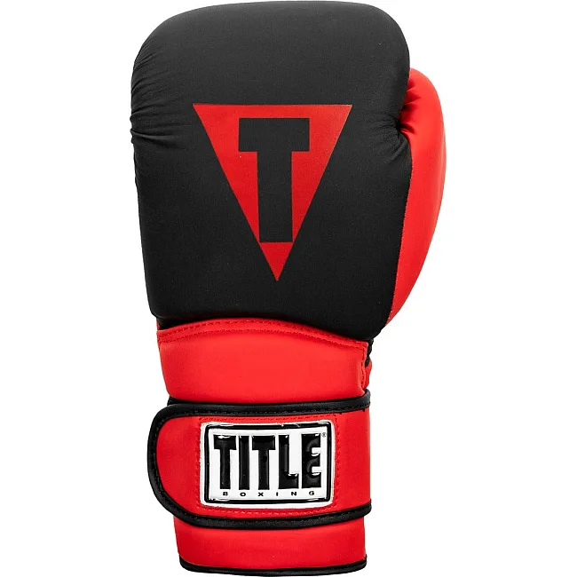 Боксерские перчатки TITLE Boxing Guts and Glory Black/Red (бинты 4м. в комплекте)