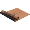 Коврик для йоги Пробковый каучуковый двухслойный Yoga mat RECORD FI-7156-9 183x61мx0.4cм с принтом Лунный Цикл