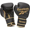 Боксерские перчатки Reebok Boxing Gloves черный, золото чел 10 унций