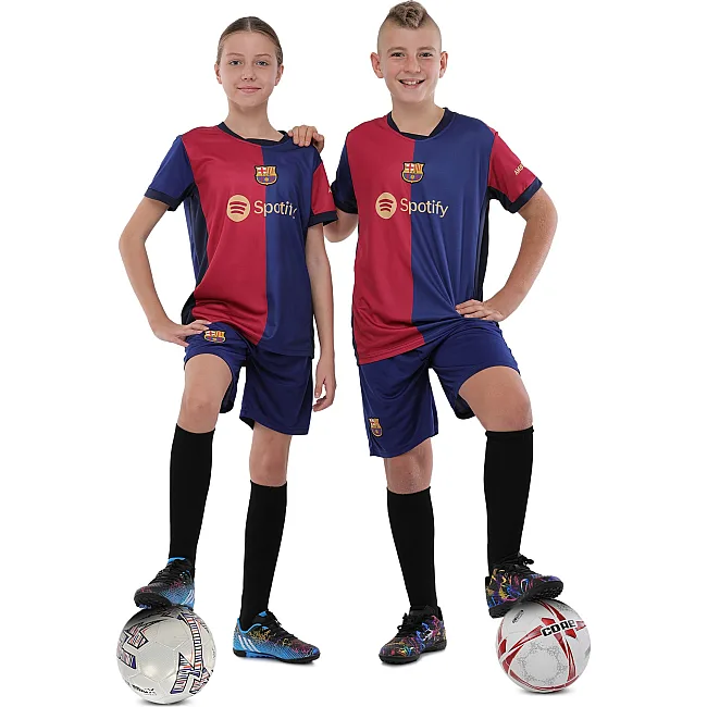 Футбольна форма дитяча із символікою клубу BARCELONA домашня 2024 SP-SPORT CO-3719 105-160см
