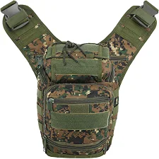 Тактическая сумка через плечо MILITARY RANGERS ZK-9112 30x23x13см 9л (Камуфляж Woodland)