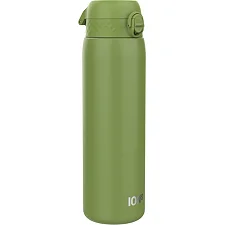 Бутылка для воды металлическая ION8 1200 мл. Stainless Steel, Khaki Green