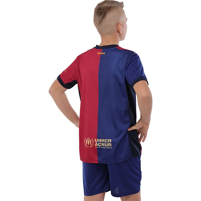 Футбольна форма дитяча із символікою клубу BARCELONA домашня 2024 SP-SPORT CO-3719 105-160см