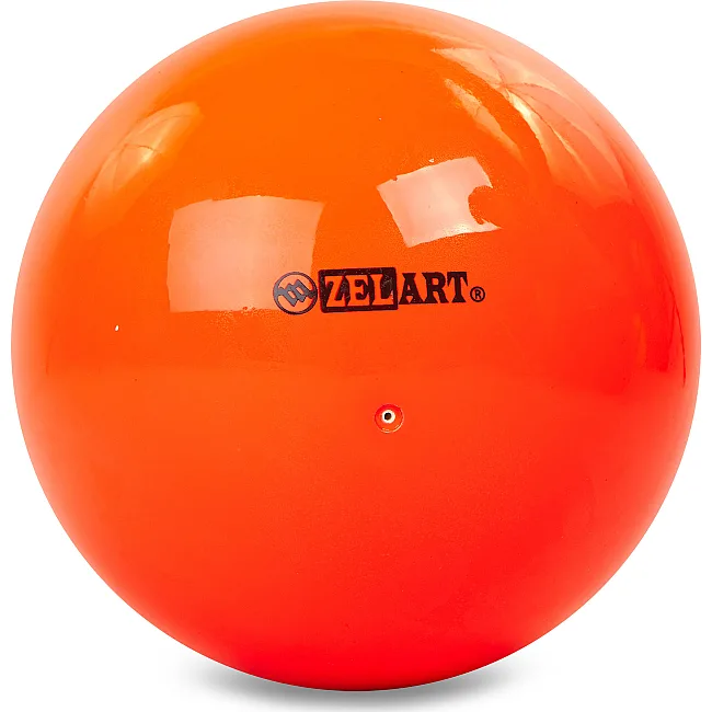 Мяч для художественной гимнастики ZELART RG200 ø20см (Оранжевый-красный)