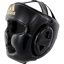 Боксерский шлем Adidas Speed Super Pro Training Extra Protect (черный/золото, ADISBHG041)