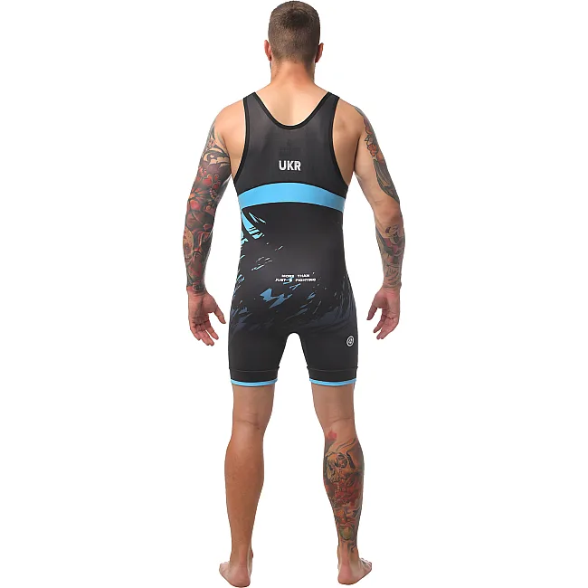 Борцовское трико PERESVIT Turmoil Adults Wrestling Singlet Blue Black