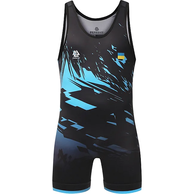 Борцовское трико PERESVIT Turmoil Adults Wrestling Singlet Blue Black