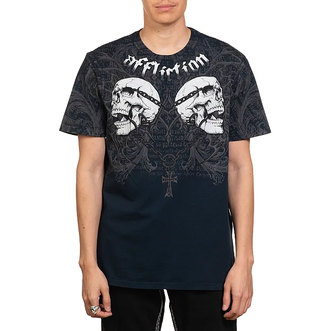 Футболка мужская AFFLICTION Collapse Obsidian