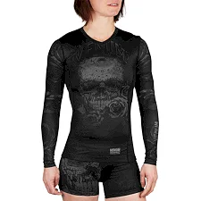 Рашгард жіночий VENUM Santa Muerte 3.0s Long Sleeves Black Black