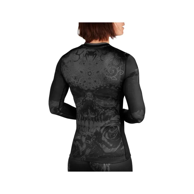 Рашгард жіночий VENUM Santa Muerte 3.0s Long Sleeves Black Black