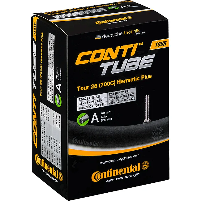 Камера для велосипеда CONTINENTAL Tour Tube Hermetic Plus 28" A40 