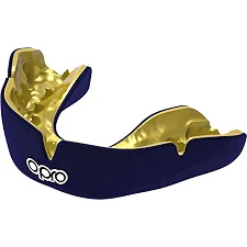 Капа для бокса с индивидуальной подгонкой OPRO Instant Custom Fit Single Color Dark Blue Gold