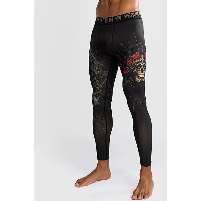 Легінси чоловічі VENUM Santa Muerte 5.0 Men's Deep Black Gold