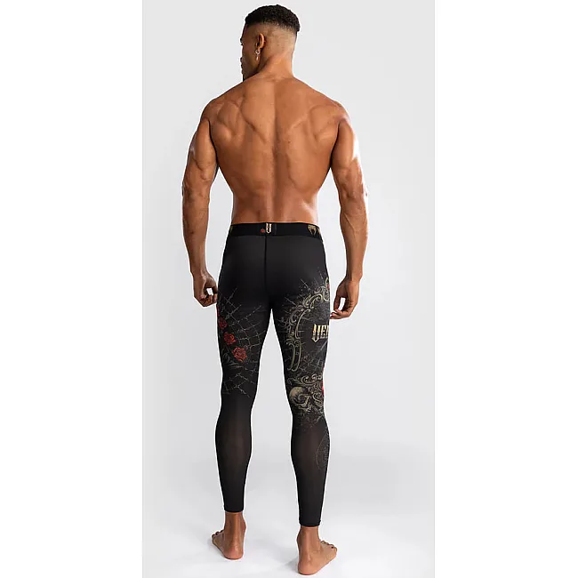 Легінси чоловічі VENUM Santa Muerte 5.0 Men's Deep Black Gold