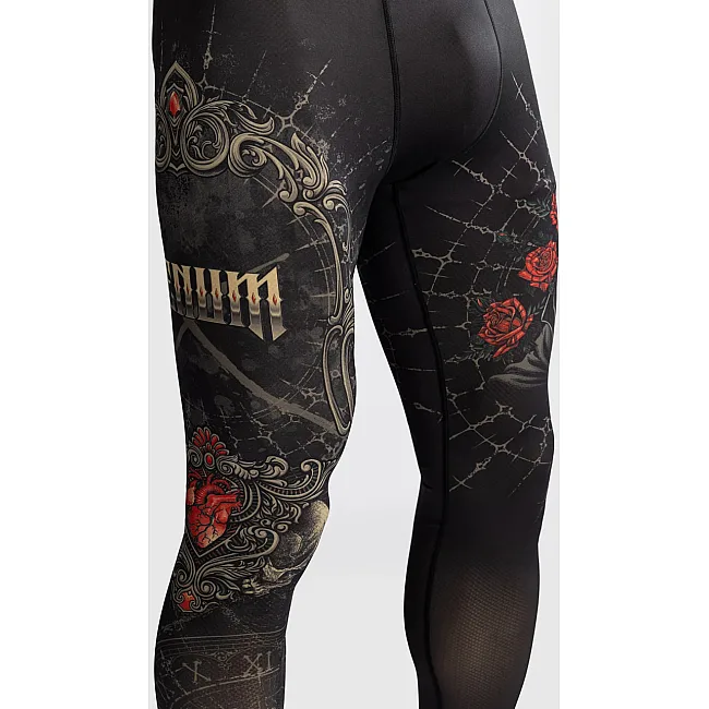 Легінси чоловічі VENUM Santa Muerte 5.0 Men's Deep Black Gold