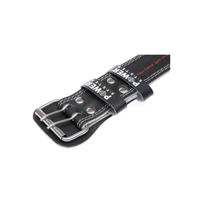 Пояс для становой тяги POWER SYSTEM PS-3250 Power Basic кожаный Black