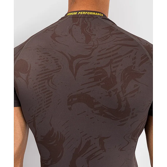 Рашгард UFC VENUM FIGHT WEEK 4.0 Mens Short Sleeve Dark Brown