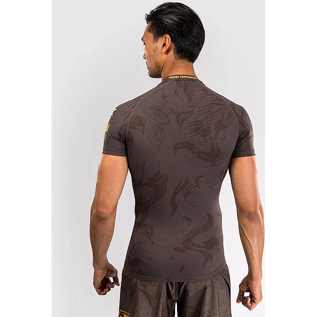 Рашгард UFC VENUM FIGHT WEEK 4.0 Mens Short Sleeve Dark Brown