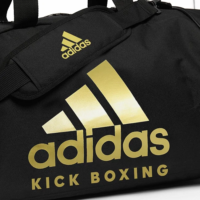 Спортивна сумка-рюкзак із золотим логотипом KickBoxing (чорний) ADIDAS ADIACC052KB