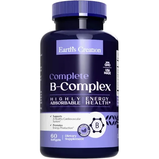 Витамины Earths Creation Vitamin B Complex - 60 софт гель