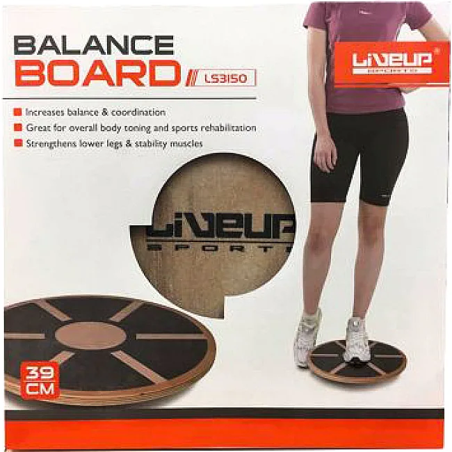 Балансборд BALANCE BOARD дерево 39x7.5см