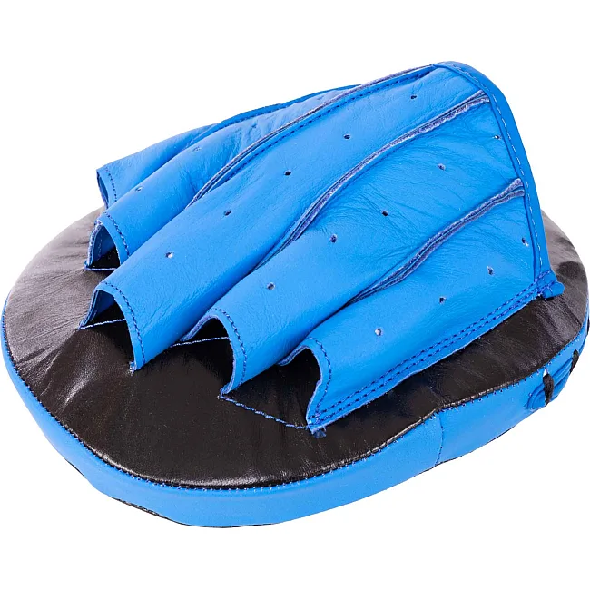 Мини-лапа боксерская изогнутая тренировочная кожа FAIRTEX BO-9483 (Черный-белый)