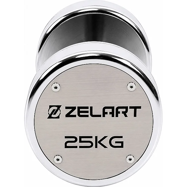 Гантель профессиональная стальная хромированная ZELART TA-7048-25 (Хром)