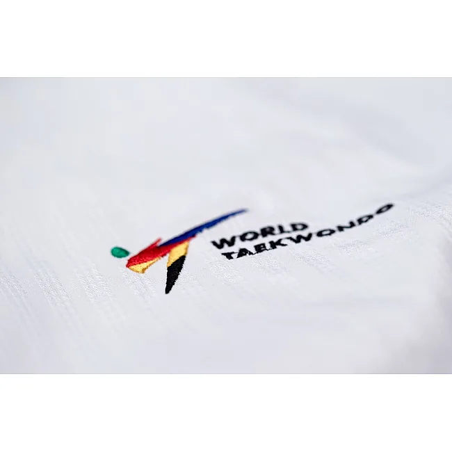 Добок для тхеквондо ADIDAS POOMSAE для девочек | бело-красный | adiTPYF02