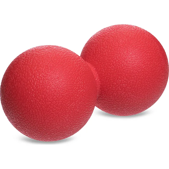 М'яч масажний подвійний для МФР та самомасажу Duoball ZELART FI-8234 ø6см (Червоний)