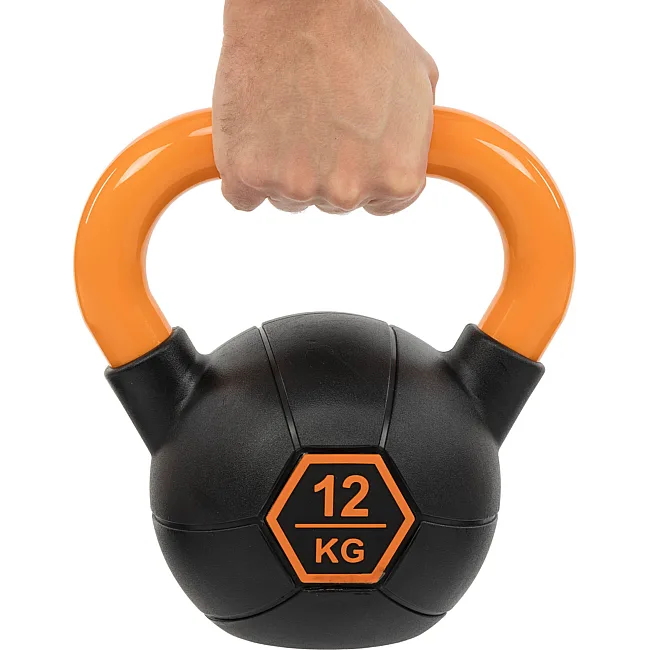 Гиря тренировочная цельная
 с окрашенной ручкой LiveUp Urethane competition kettlebell UAZE5336-12 вес 12кг