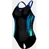 Купальник закрытый для женщин Arena BREATH SWIMSUIT V BACK LB синий, черный, бирюзовый