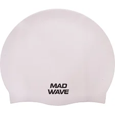 Шапочка для бассейна силиконовая увеличенного объема MADWAVE Intensive Big M053112 (Белый)