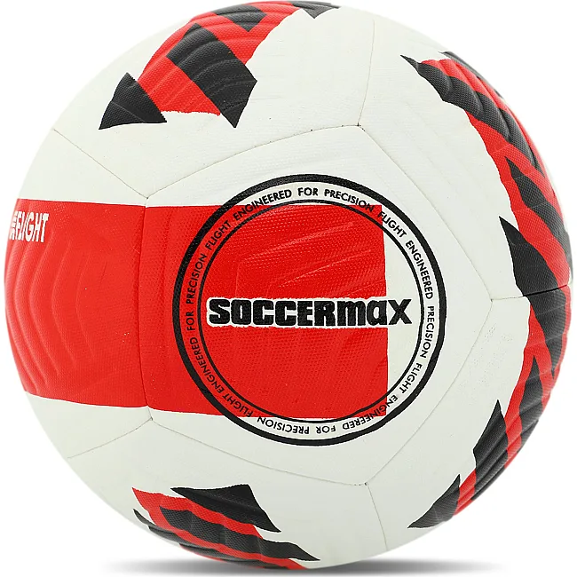 Футбольный мяч HYBRID SOCCERMAX FB-4367 №5 PU (Белый-красный)