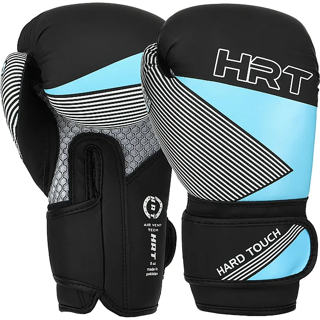 Перчатки для бокса детские PU HARD TOUCH BO-7709 (Черный-голубой)