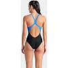 Купальник закрытый для женщин Arena BREATH SWIMSUIT V BACK LB синий, черный, бирюзовый