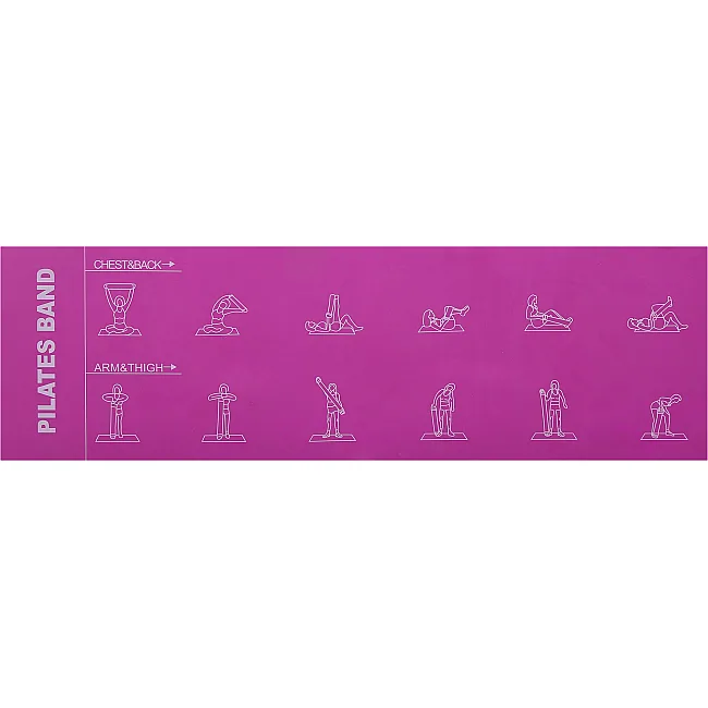 Лента-эспандер эластичная для фитнеса и йоги с ручками SP-SPORT
 Pilates Band 8038 (Фиолетовый)