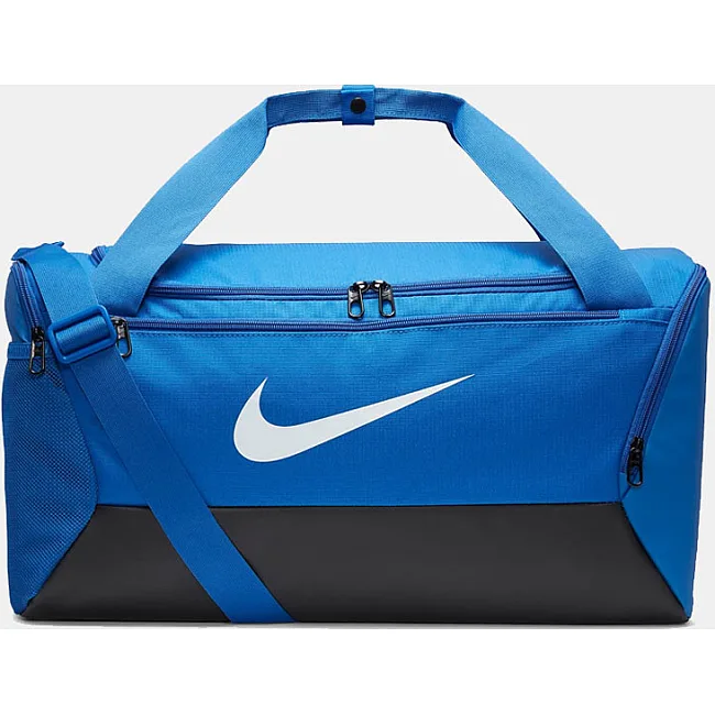 Сумка спортивна Nike NK BRSLA S DUFF - 9.5 41L чорний, синій 51x28х28 см