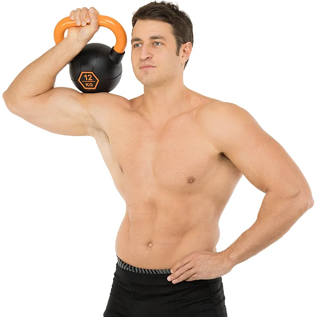 Гиря тренировочная цельная
 с окрашенной ручкой LiveUp Urethane competition kettlebell UAZE5336-12 вес 12кг