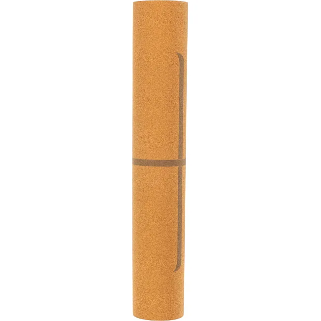 Распродажа! Коврик для йоги Пробковый каучуковый двухслойный Yoga mat RECORD FI-7156-10 183x61мx0.4cм