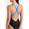 Купальник закрытый для женщин Arena BREATH SWIMSUIT V BACK LB синий, черный, бирюзовый