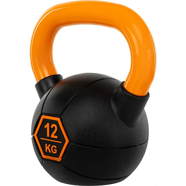 Гиря тренировочная цельная
 с окрашенной ручкой LiveUp Urethane competition kettlebell UAZE5336-12 вес 12кг