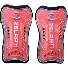 Щитки для футболу ZELART FB-4877 (Оранжево-чорний)