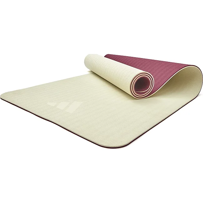 Килимок для йоги Adidas Double Sided Yoga Mat бежевий, темно-рожевий 176 х 61 х 0,6 см