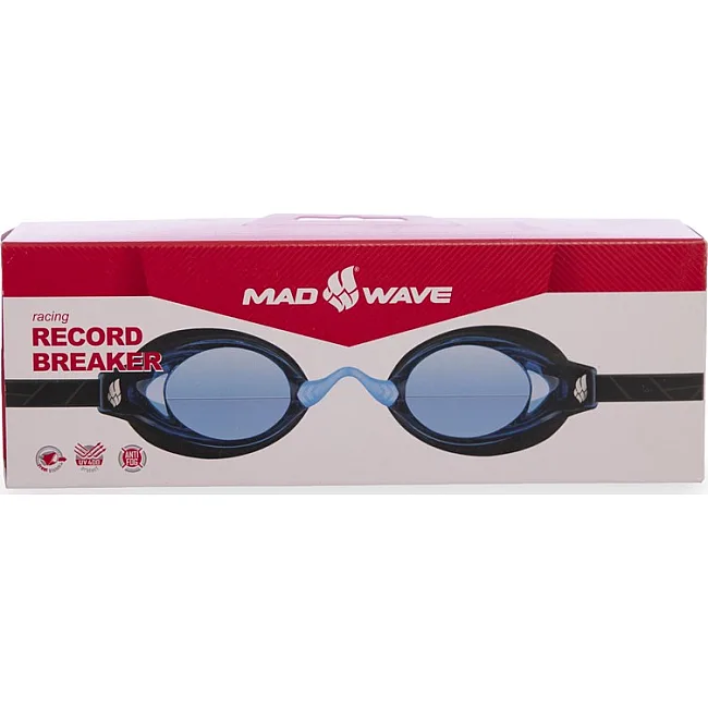 Очки для плавания взрослые MADWAVE
 RECORD
 BREAKER M045401 (Белый)