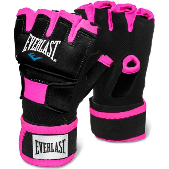 Бинты перчатки Everlast EVERGEL HAND WRAPS черный, розовый M/L