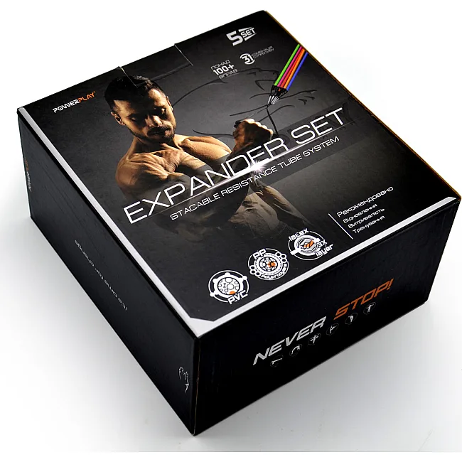 Набір трубчастих еспандерів POWERPLAY PP-4102 Expander Set 5шт. (до 35 кг.)