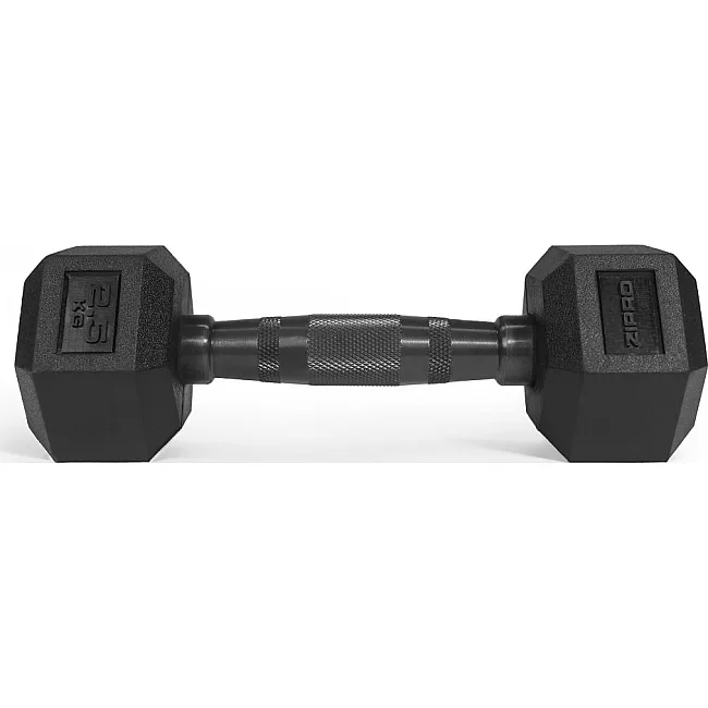 Гантель Zipro Hex прорезиненная 1 х 2,5 кг.
